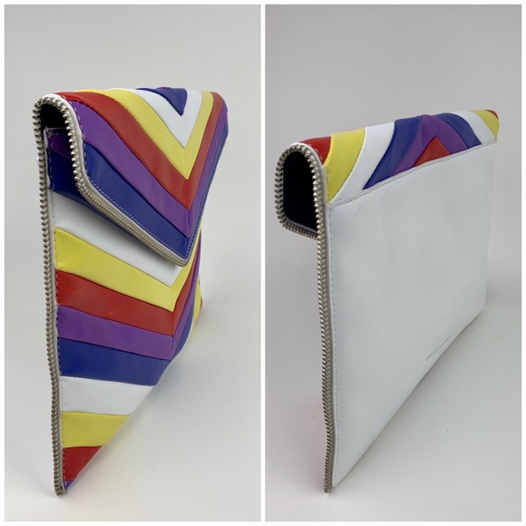 REBECCA MINKOFF Rainbow Leo Love Stripe Clutch - Picture 8 of 8